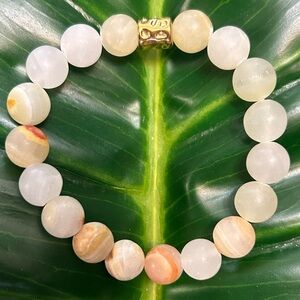 green onyx chunky 10mm handmade beaded bracelet